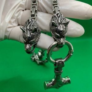 Wolf Head Norse Viking Amulet